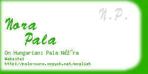 nora pala business card